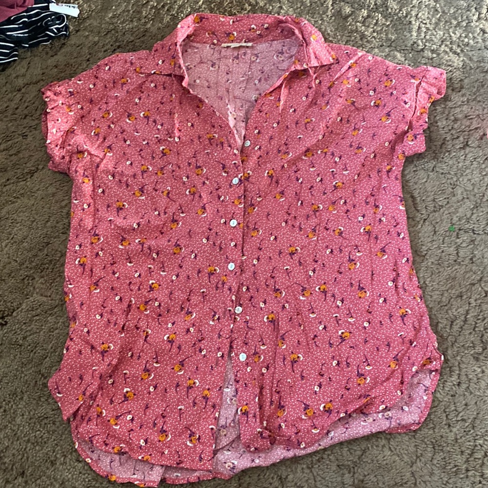 Button up floral shirt